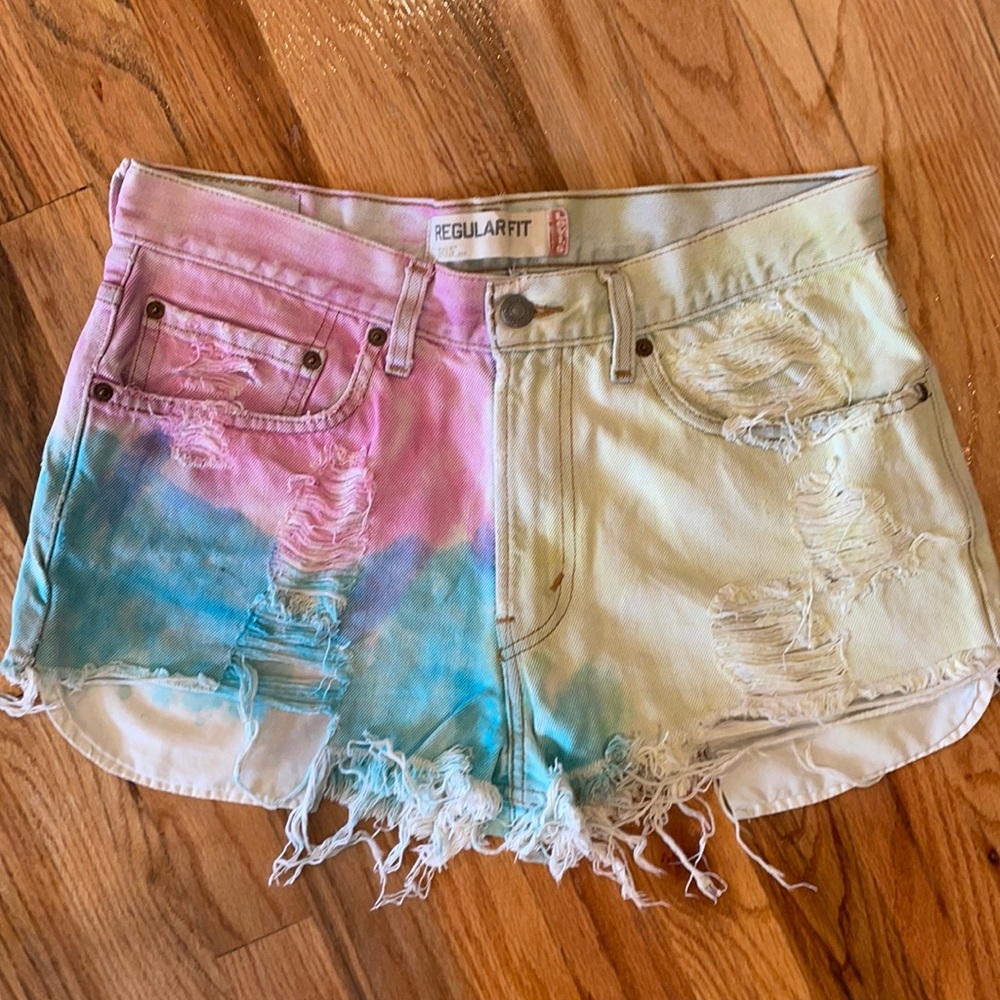 Levi’s Vintage Tye Dye Denim Shorts